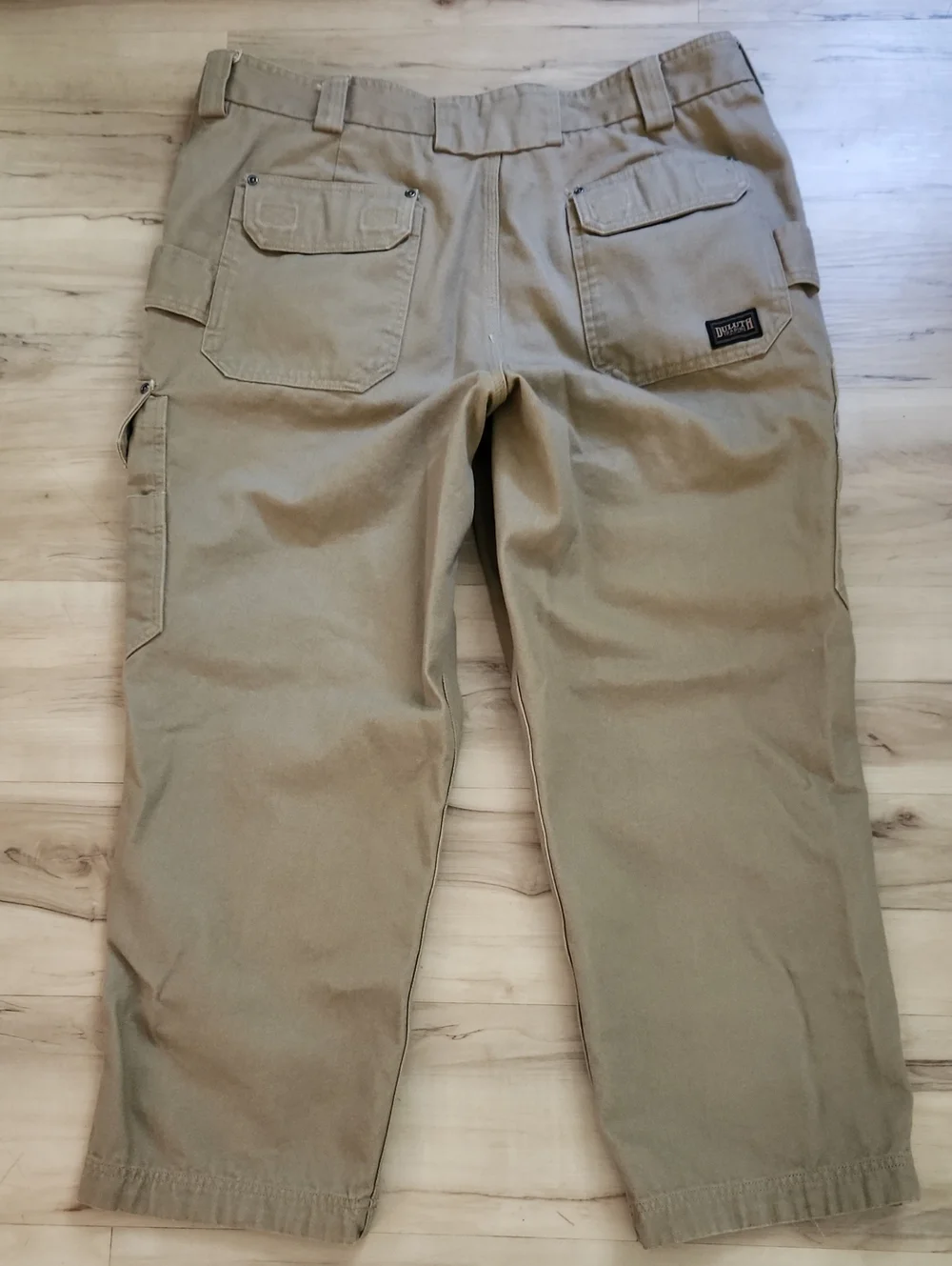 Duluth Trading Co. Fire Hose Relaxed Fit Cargo Work Pants Size 40x30 Tan Khaki